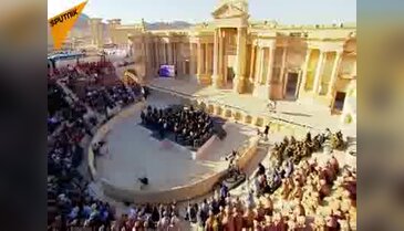 Suriye'nin antik Palmyra kentinde klasik müzik konseri