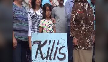Mersin Tarsus'ta Kilis'e destek eylemi
