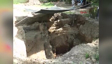 İnşaat temelinde bulunan mezar Bizans dönemine ait çıktı