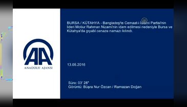 Nizami'nin idam edilmesine Bursa'da tepki gösterdiler