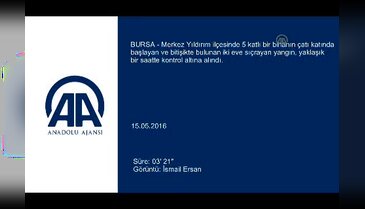 Bursa'da 3 dubleks ev ve 1 çatı katı alev alev yandı!
