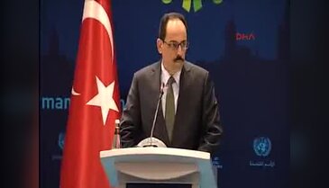 Kalın, Dünya İnsani Zirvesi (DİZ) Sözcüsü Verhoosel ile basın toplantısı düzenledi