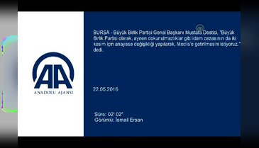 Destici Bursa'da konuştu: 'İdam istiyoruz'
