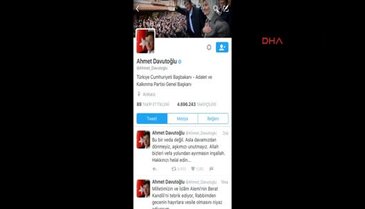 Davutoğlu Twitter'dan sildi