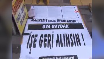 Tek kişilik eyleme polis müdahalesi