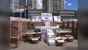 Diyarbakır'da 2 milyonluk kaçak içki ve sigara ele geçirildi
