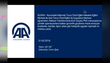 Bursa'da "özel" öğrencilerden güvenlik güçlerine "özel" hediyeler