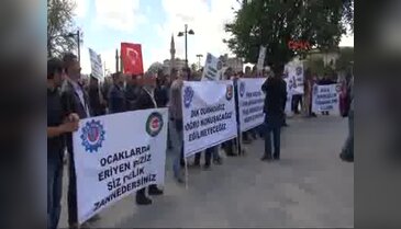 Demir çelik işçilerinden 'kayyum' eylemi