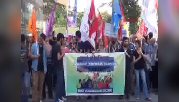 Gezi yürüyüşünde olay çıkmasına polis izin vermedi