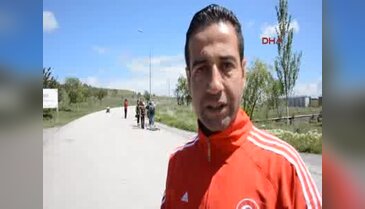 Karayolunda kızak antrenmanı