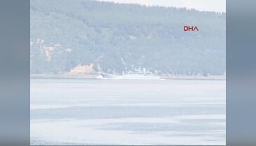 Rus Savaş Gemisi Çanakkale Boğazı'ndan geçti