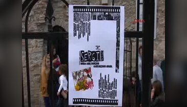 Makedonya'nın Ohri şehrinde Türk öğrencilerin resim sergisine büyük ilgi