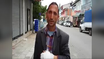 Ardahan'da saldıran kurdu bıçaklayarak canını kurtardı