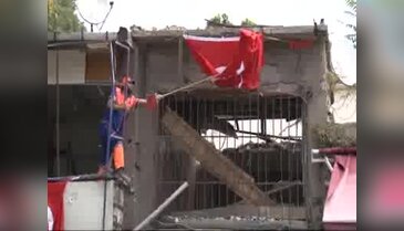 Patlamanın olduğu yerde çalışmalar sürüyor