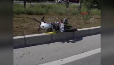 Burdur'daki motosiklet kazası güvenlik kamerasında