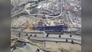 3. havalimanı inşaatı havadan görüntülendi