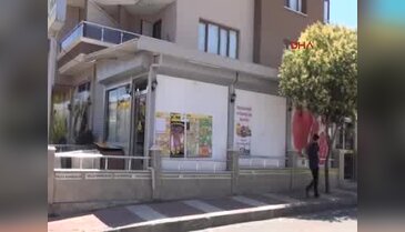 Manisa'da marketten silahlı soygun kamerası