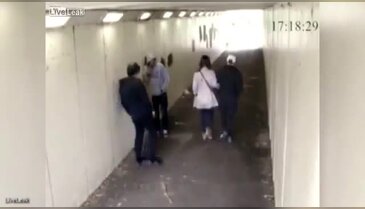 Sevgilisine sataşan iki erkeği yere serdi