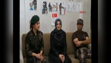 Mardin'de özel harekat polislerine çocuklardan anlamlı hediye