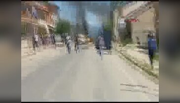 Tunceli'de patlamanın hemen ardından yaşananların görüntüsü