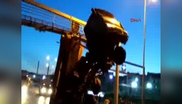 Damperi açık unutulan kamyon şaha kalktı