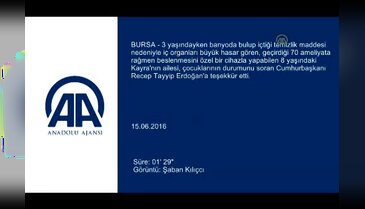 Bursalı Kayra'nın ailesinden Cumhurbaşkanı Erdoğan'a teşekkür