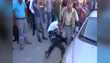 Kaskı ve koruyucu kıyafeti sayesinde kazayı hafif yaralı atlattı