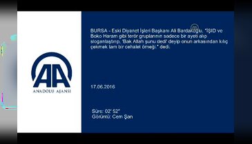 Bardakoğlu Bursa'da konuştu: Tarikatlar sektör haline geldi!
