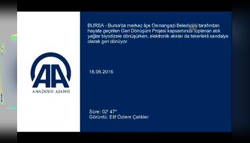 Bursa'da atık yağlar yakıta, elektronik malzemeler sandalyeye dönüşüyor