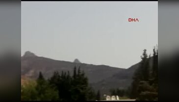 Bodrum'da makilik yangını gündüz görüntüleri