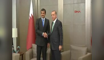 Cumhurbaşkanı Erdoğan, Katar Emiri ile görüştü