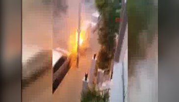 Mahalle sakinleri alevlerle uyandı patlama panik yaptı