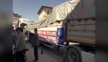 Sivas'tan mültecilere 2 TIR gıda yardımı