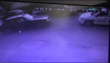 Sürücü polise böyle çarptı