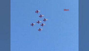 Türk Yıldızları'nın provası heyecanlandırdı