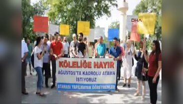 Gaziantep'te atanamayan öğretmenler eylem yaptı
