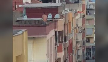 Hastaneden kaçıp dört katlı binanın terasında atladı