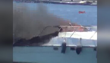 İşadamı Yamaner'in yatı alev alev yandı - 1