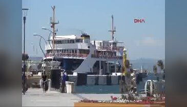 Çanakkale'de Adalara deniz otobüsü seferine poyraz engeli