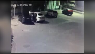 Otoparkta kar maskeli cinayet, güvenlik kamerasında