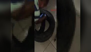Stepneye gizlenmiş 5 kilo eroin ele geçti