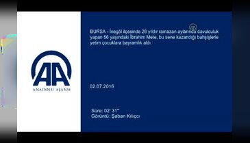 Bursa'da "davulun sesi" yetimlere bayramlık oldu
