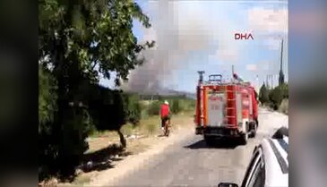 Edremit'te çöplük yangını