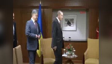 Cumhurbaşkanı Erdoğan, Ukrayna Devlet Başkanı Poroşenko ile Görüştü