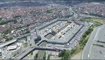 İstanbul Otogarındaki son durum havadan görüntülendi
