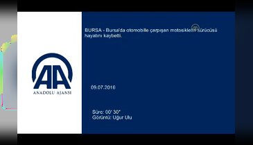 Bursa'da motosiklet sürücüsüne çarpan trafik canavarı kaçtı