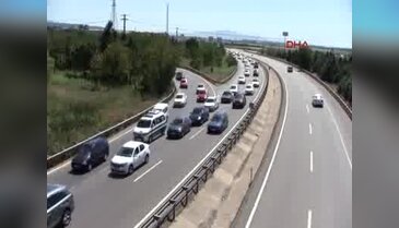 Bursa'da dönüş trafiğinde yoğunluk
