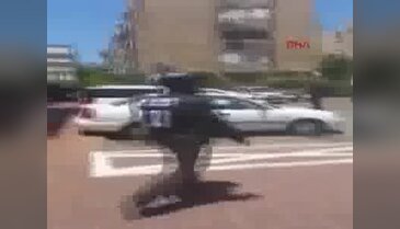 Polis tarafından köşeye sıkıştırılınca kendini böyle boşluğa bıraktı