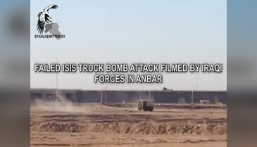 IŞİD'in bomba yüklü kamyonu böyle havaya uçuruldu