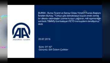 Bursa Ticaret ve Sanayi Odası Başkanı İbrahim Burkay'dan açıklama